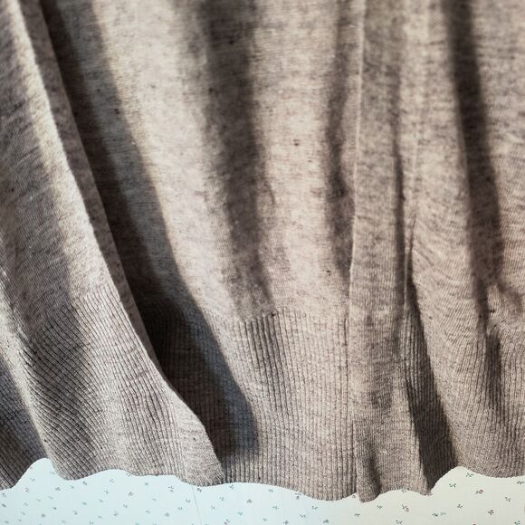 Eileen Fisher Cardigan Sweater 3X Oatmeal Organic Linen Open Duster LagenlooK - Picture 7 of 16